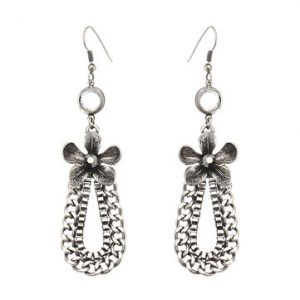 JASSY® Flower Rhinestone Chain Earrings