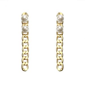 JASSY® Gold Chain Pearl Earrings