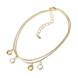 JASSY® Gold Zirconia Anklet