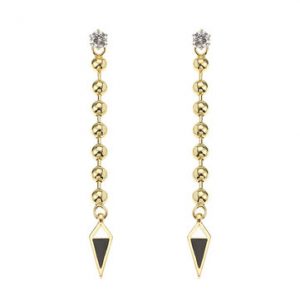 JASSY® Long Bead Zirconia Earrings