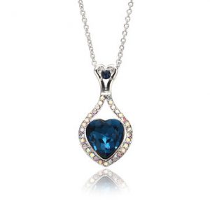 JASSY® Ocean Heart Platinum Necklace