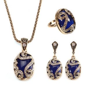 JASSY® Retro Blue Jewelry Set