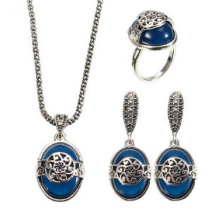 JASSY® Vintage Blue Stone Jewelry Set