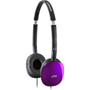 JVC Violet FLATS Lightweight Folding Headphones (HAS160V)