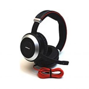 Jabra EVOLVE 80 Headset - Stereo - Mini-phone - Wired - Over-the-head - Binaural - Circumaural - Noise Cancelling Microphone