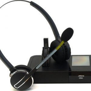 Jabra PRO 9450 Duo NCSA Headset - Stereo - Wireless - DECT - 450 ft - Over-the-head - Binaural - Semi-open - Noise Cancelling Microphone