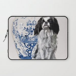 Japanese Chin Computer Cover by Animalia Art and Accessories - Laptop Sleeve - 13"