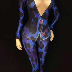 Jazz Dance Costume Sexy Women Jumpsuit Long Sleeve Nightclub Wear Halloween