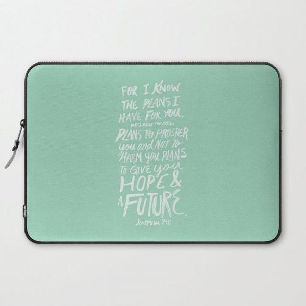 Jeremiah 29: 11 x Mint Computer Cover by AnointedHome - Laptop Sleeve - 15"