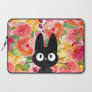 Jiji in Bloom Computer Cover by Snazzy Sisters - Laptop Sleeve - 15"