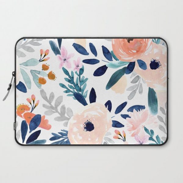 Jolene Floral Computer Cover by Crystal W Design - Laptop Sleeve - 15"