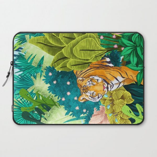 Jungle Tiger Computer Cover by 83 OrangesA(r) Art Shop - Laptop Sleeve - 15"