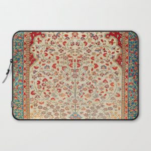 Kashan Central Persian Rug Print Computer Cover by Vicky Brago-MitchellA(r) - Laptop Sleeve - 15"