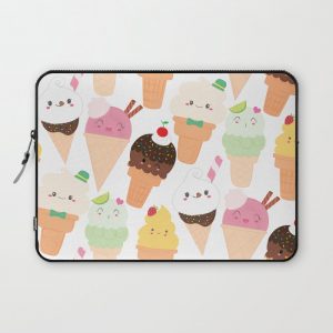 Kawaii Happy Ice Creams Computer Cover by My Rarela - Laptop Sleeve - 13"