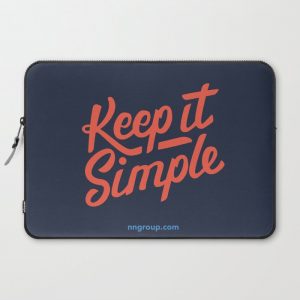 Keep It Simple Computer Cover by Nielsen Norman Group - Laptop Sleeve - 15"