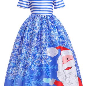 Kids Christmas Cosplay Santa Claus Stripe Kids Cosplay Costumes