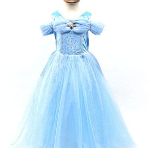 Kids' Halloween Costume Girls Blue Cinderella Tulle Classic Tu Tu Dress Halloween