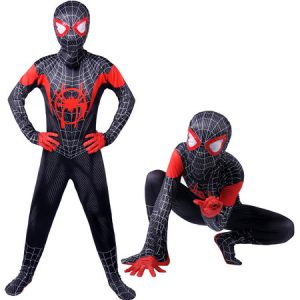 Kids Spiderman Cosplay Black Jumpsuit Halloween Kids Cosplay Costumes