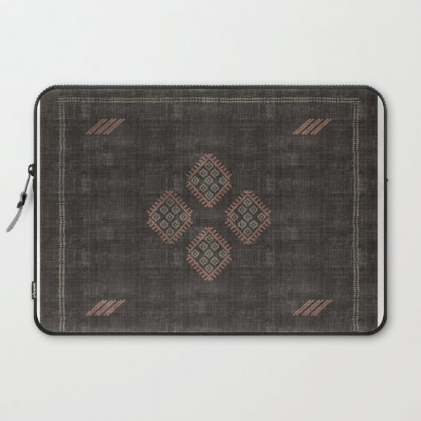 Kilim in Black and Pink Computer Cover by Becky Bailey - Laptop Sleeve - 15"