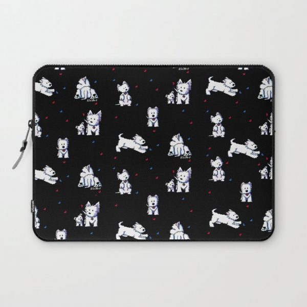 KiniArt Westie Block Party Computer Cover by KiniArt - Laptop Sleeve - 13"