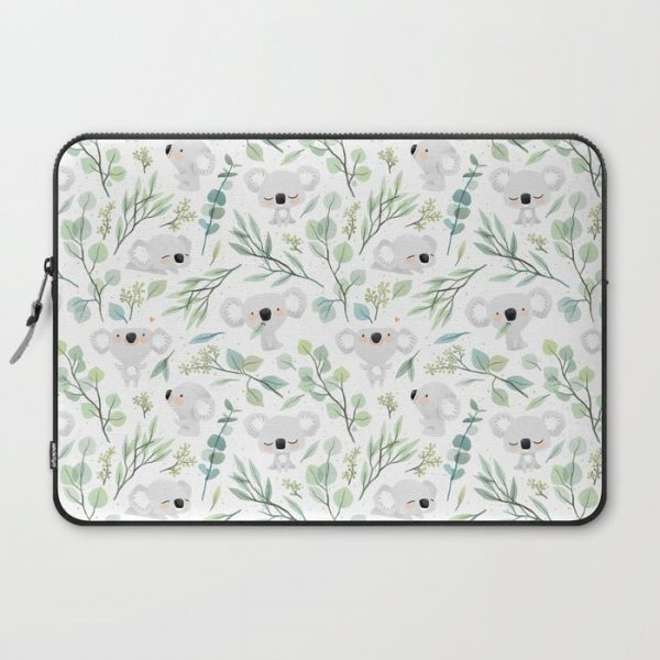 Koala and Eucalyptus Pattern Computer Cover by Freeminds - Laptop Sleeve - 15"