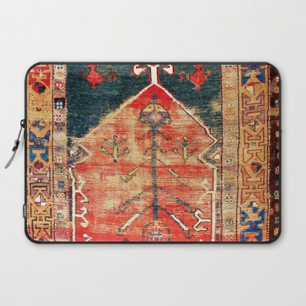 Konya Central Anatolian Niche Rug Print Computer Cover by Vicky Brago-MitchellA(r) - Laptop Sleeve - 15"