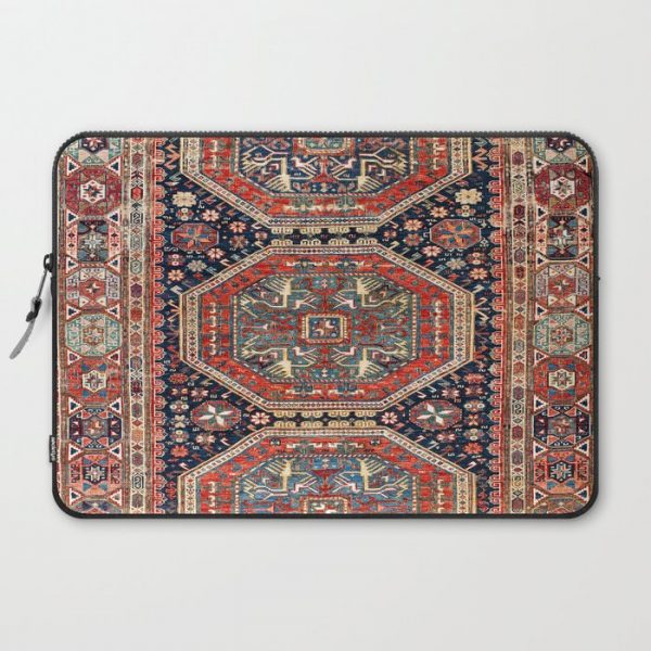 Kuba Sumakh Antique East Caucasus Rug Print Computer Cover by Vicky Brago-MitchellA(r) - Laptop Sleeve - 15"