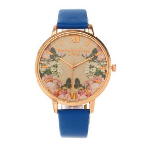 LCPAI Leather Retro Butterfly Flower Watch