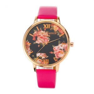 LVPAI Retro Flower Leather Watch