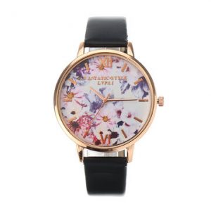 LVPAI Vintage Leather Flower Watch