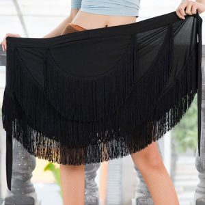 Latin Dance Costume Tassels Women Hip Scarf Skirt Halloween