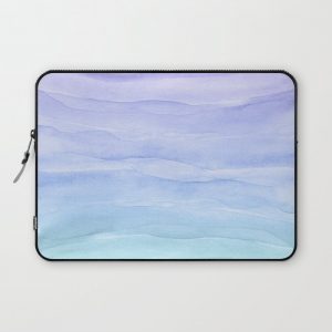 Layers Blue Ombre - Watercolor Abstract Computer Cover by Blue Sky Whimsy - Laptop Sleeve - 13"