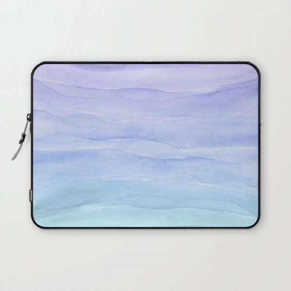 Layers Blue Ombre - Watercolor Abstract Computer Cover by Blue Sky Whimsy - Laptop Sleeve - 13"