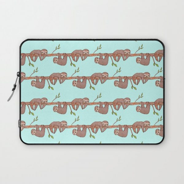 Lazy Baby Sloth Pattern Computer Cover by tanyadraws - Laptop Sleeve - 13"