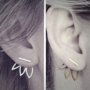 Leaf Flower Elegant Ear Stud Earrings