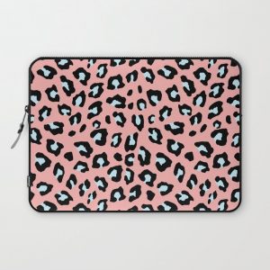 Leopard Print - Icy Peach Computer Cover by SilverPegasus - Laptop Sleeve - 13"