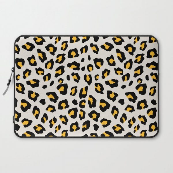 Leopard Print - Mustard Yellow Computer Cover by SilverPegasus - Laptop Sleeve - 15"