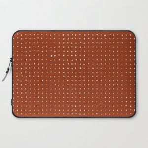 Light grey dots on rust Computer Cover by Design by B - Laptop Sleeve - 15"