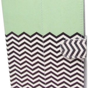 Linsay GREEN/STRIPESC-7 7-inch Portfolio Leather Tablet Case - Universal - Green White Stripes