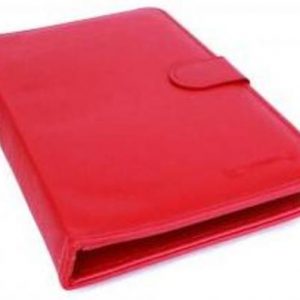 Linsay REDK-7 7-Inch Portfolio Leather Blended Keyboard Case - Red