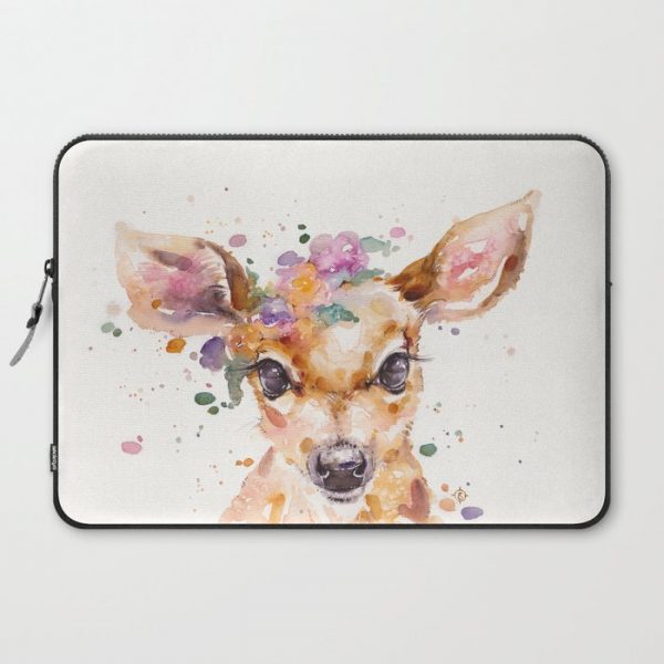 Little Deer Computer Cover by Sillier Than Sally - Laptop Sleeve - 15"