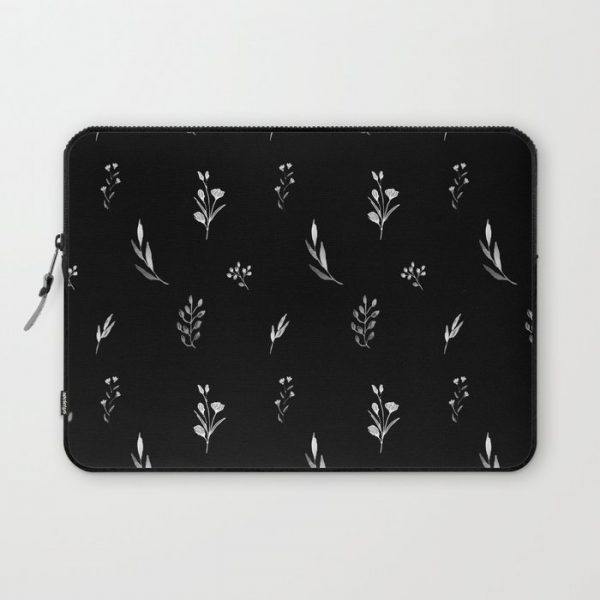 Little botanics black Computer Cover by Anis Illustration @anisillustration - Laptop Sleeve - 13"