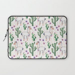 Llama Llamarama + Cactus Computer Cover by Grape Bubblegum - Laptop Sleeve - 13"