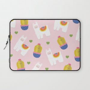 Llama Loves Pink Computer Cover by mommylhey - Laptop Sleeve - 13"