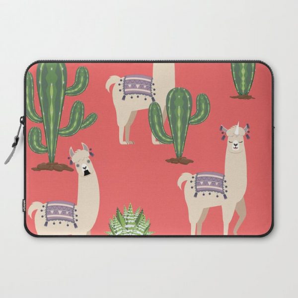 Llama with Cacti Computer Cover by AnnArtshock - Laptop Sleeve - 15"