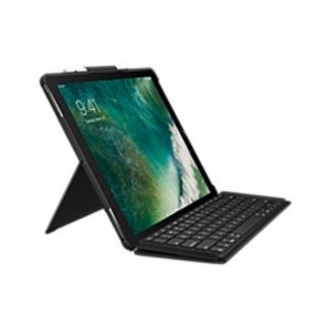 Logitech Slim Combo Keyboard/Cover Case (Folio) for 10.5" Apple iPad Pro Tablet - Black - Spill Resistant - 10.2" Height x 7.2" Width x 1.1" Depth