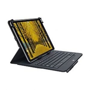 Logitech Universal Folio Keyboard/Cover Case (Folio) for 10.5" iPad 2 - Spill Resistant Shell, Water Resistant Exterior - 10.6" Height x 8.3" Width x