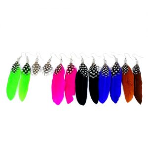 Long Feather Chandelier Earring Cute Dangle Eardrop Women Girl Fashion Jewelry Charm Accessory Gift