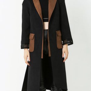 Long Sleeve Casual Lapel Cashmere H-line Coat