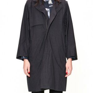 Long Sleeve H-line Lapel Solid Simple Cotton Coat